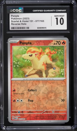 2023 Pokemon Scarlet & Violet 151 Reverse Holo Ponyta #77 CGC 10 GEM MINT
