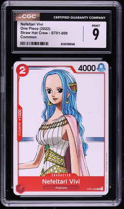 2022 One Piece Straw Hat Crew Nefeltari Vivi #ST01-009 CGC 9 MINT