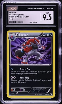 2011 Pokemon Black & White Holo Zoroark #71 CGC 9.5 MINT+