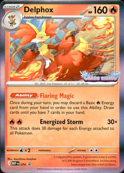2025 Delphox #74 Mega Evolution Black Star Promos