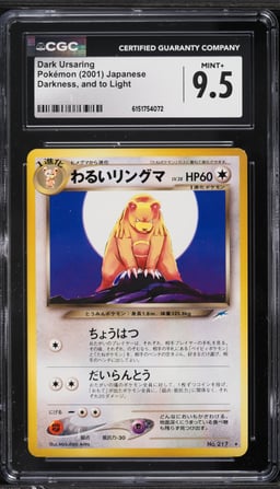 2001 Pokemon Japanese Neo 4 Dark Ursaring #217 CGC 9.5 MINT+