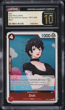 2025 One Piece A Fist of Divine Speed Doll #OP11-008 CGC 10 PRISTINE