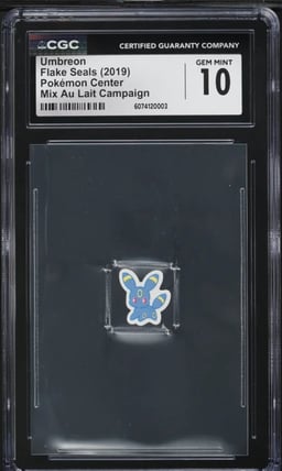 2019 Pokemon Center Flake Seals Mix Au Lait Campaign Umbreon CGC 10 GEM MINT