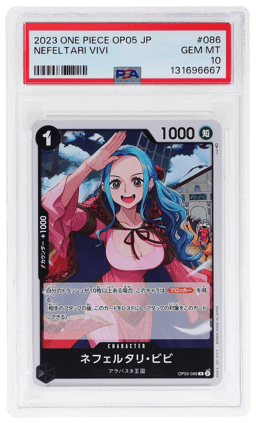 2023 One Piece Awakening of the New Era Japanese Nefeltari Vivi #OP05-086 PSA 10
