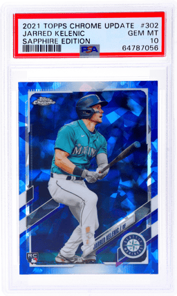 2021 Topps Chrome Update Sapphire Jarred Kelenic #US302 PSA 10