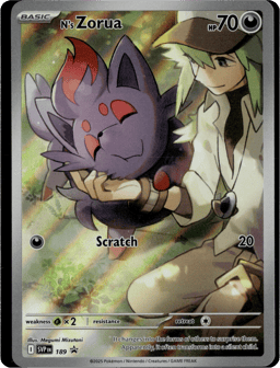 2023 N's Zorua #189 Scarlet & Violet Black Star Promos