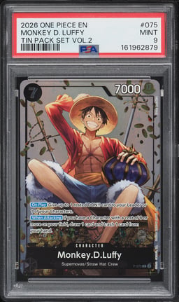 2026 One Piece Promo Tin Pack Set Vol.2 Monkey D. Luffy #P-075 PSA 9 MINT
