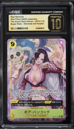 2025 One Piece Japanese The Azure Sea's Seven Alt Art Boa Hancock #OP14-112 CGC 10 PRISTINE