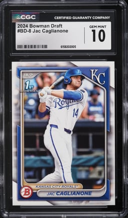2024 Bowman Draft Jac Caglianone PROSPECT #BD-8 CGC 10 GEM MINT