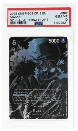 2025 One Piece Legacy of the Master Special Alternate Art Kuzan #OP10-082 PSA 10