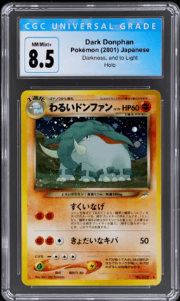 2001 Pokemon Neo 4: Darkness and To Light Japanese Holo Donphan #232 CGC 8.5