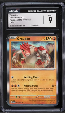 2023 Pokemon Scarlet & Violet Paradox Rift Holo Groudon #93 CGC 9 MINT