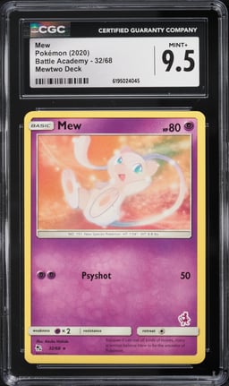 2020 Pokemon Sword & Shield Battle Academy Mewtwo Deck Mew #32 CGC 9.5 MINT+