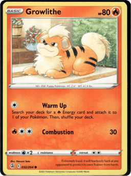 2021 Growlithe #32 Fusion Strike