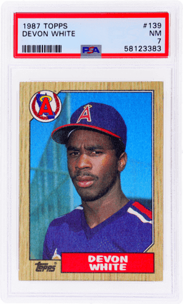 1987 Topps Devon White #139 PSA 7