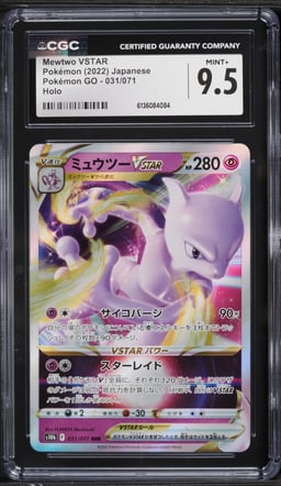2022 Pokemon Japanese Sword & Shield GO Holo Mewtwo VSTAR #31 CGC 9.5 MINT+