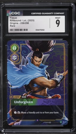 2025 Riftbound League Of Legends LoL Origins Yasuo #259 CGC 9 MINT