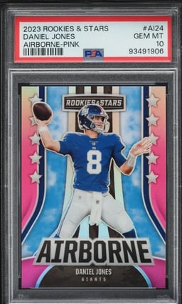 2023 Panini Rookies & Stars Airborne Pink Daniel Jones #AI-24 PSA 10 GEM MINT