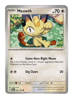 2023 Meowth #52 151