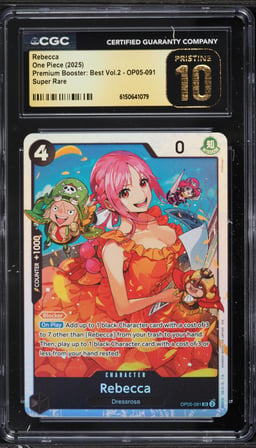2025 One Piece Premium Booster Best Vol.2 SR Rebecca #OP05-091 CGC 10 PRISTINE