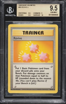 1999 Pokemon Base Set Revive #89 BGS 9.5 GEM MINT