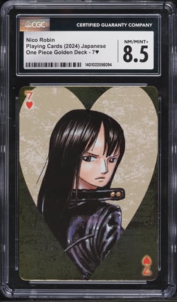 2024 One Piece Japanese Golden Deck Playing Cards Nico Robin CGC 8.5 NM-MT+
