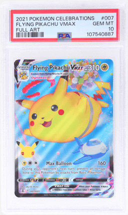 2021 Pokemon Celebrations Full Art Flying Pikachu Vmax #7 PSA 10