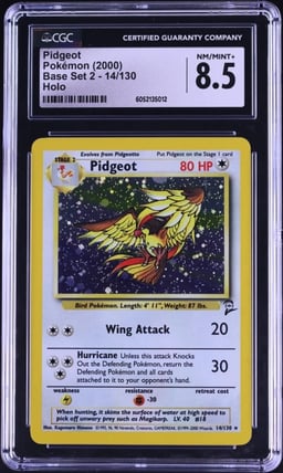 2000 Pokemon Base Set 2 Holo Pidgeot #14 CGC 8.5 NM-MT+