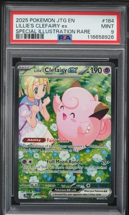 2025 Pokemon SV Journey Together SIR Lillie's Clefairy EX #184 PSA 9 MINT