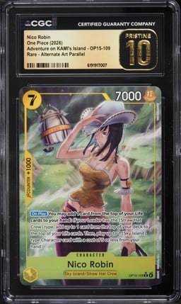 2026 One Piece Adventure On Kami's Island Alt Art Nico Robin #OP15-109 CGC 10 PRISTINE