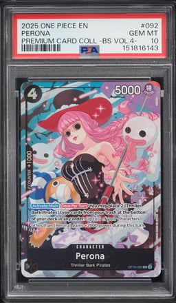 2025 One Piece Premium Best Selection Vol.4 Perona #OP10-092 PSA 10 GEM MINT