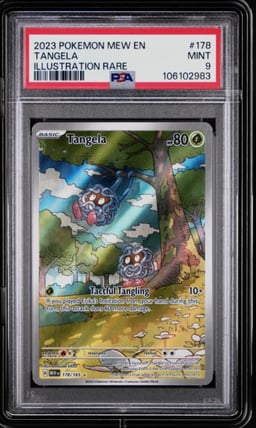 2023 POKEMON MEW EN-151 ILLUSTRATION RARE #178 TANGELA PSA 9