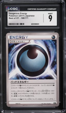 2017 Pokemon Japanese Best Of XY Dangerous Energy #168 CGC 9 MINT
