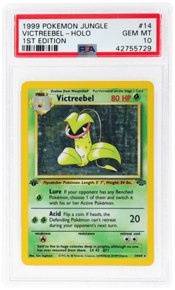 1999 Pokemon Jungle 1st Edition Holo Victreebel #14 PSA 10