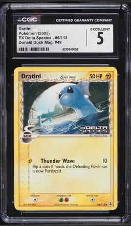 2005 Pokemon EX Delta Species Donald Duck & Friends Dratini #66 CGC 5 EX