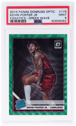 2019 Donruss Optic Rated Rookie Fanatics Green Wave Kevin Porter Jr. #179 PSA 9