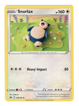 2023 Snorlax #109 Crown Zenith