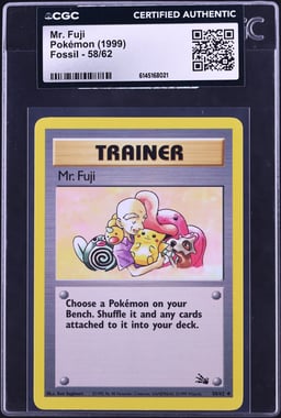 1999 Pokemon Fossil Mr. Fuji #58 CGC AUTH