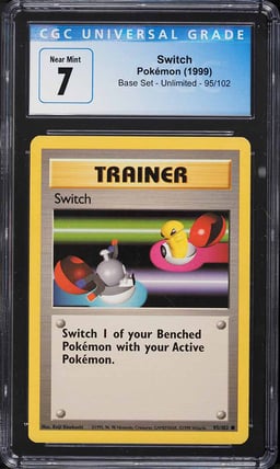 1999 Pokemon Base Set Switch #95 CGC 7 NRMT
