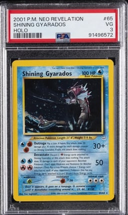 2001 POKEMON NEO REVELATION #65 SHINING GYARADOS-HOLO PSA 3