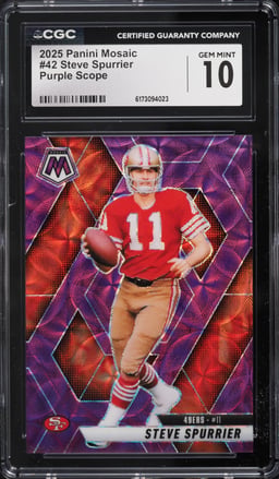 2025 Panini Mosaic Purple Scope Steve Spurrier #42 CGC 10 GEM MINT