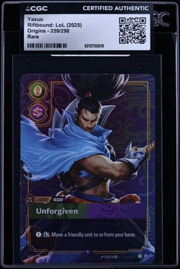 2025 Riftbound League Of Legends LoL Origins Yasuo #259 CGC AUTH