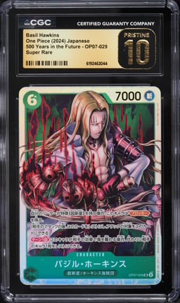 2024 One Piece Japanese 500 Years In The Future SR Basil Hawkins #OP07-029 CGC 10 PRISTINE
