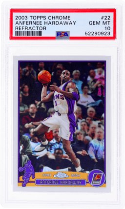 2003 Topps Chrome Refractor Anfernee Hardaway #22 PSA 10