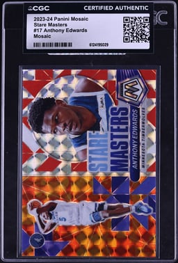 2023 Panini Mosaic Stare Masters Anthony Edwards #17 CGC AUTH