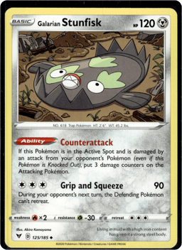 2020 Galarian Stunfisk #125 Vivid Voltage