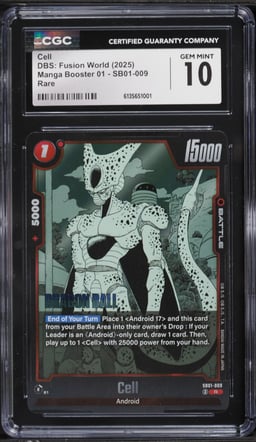 2025 DBS: Fusion World Manga Booster 01 Cell #SB01-009 CGC 10 GEM MINT