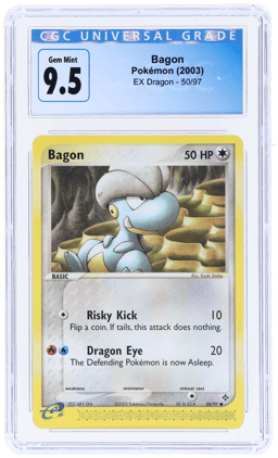 2003 Pokemon Ex Dragon Bagon #50 CGC 9.5