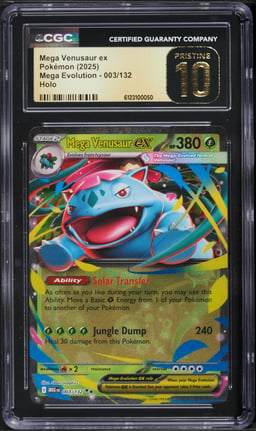 2025 Pokemon Mega Evolution Holo Mega Venusaur ex #3 CGC 10 PRISTINE