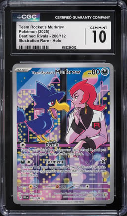 2025 Pokemon Scarlet & Violet Destined Rivals IR Team Rocket's Murkrow #200 CGC 10 GEM MINT